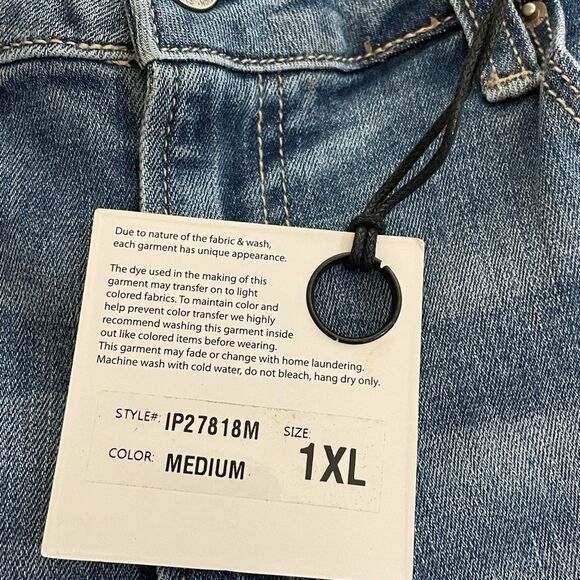 Special A High Waist Destroyed Jeans Medium Wash 1XL - Picture 7 of 10